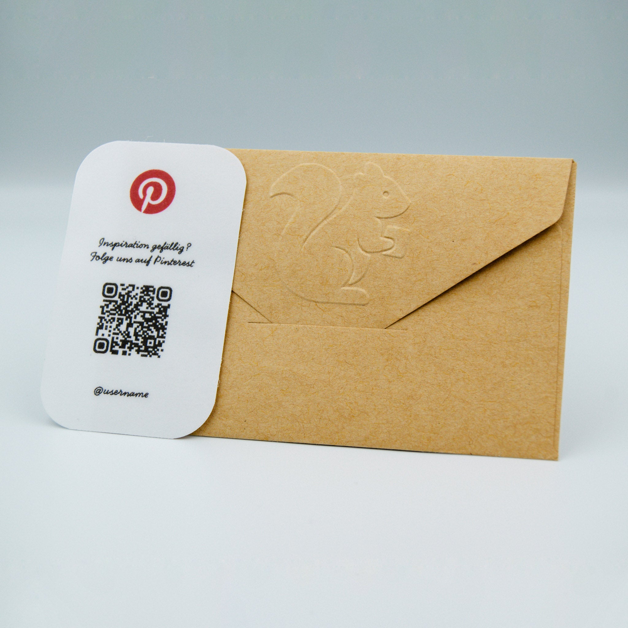 Pinterest folgen - Testkarte