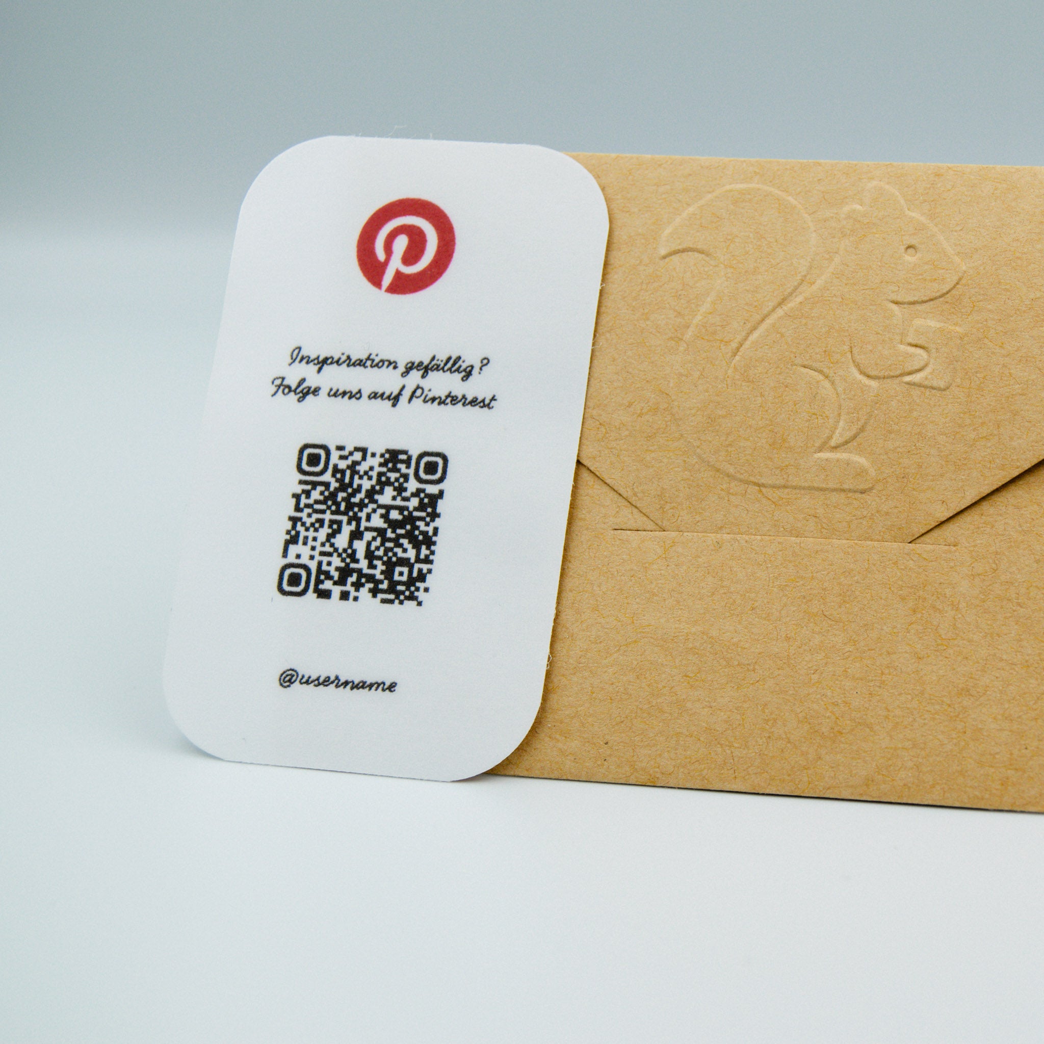 Pinterest folgen - Testkarte
