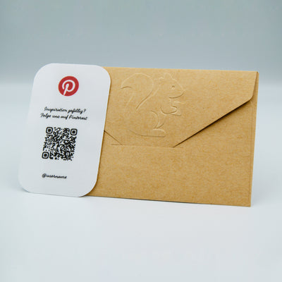Pinterest folgen - Testkarte
